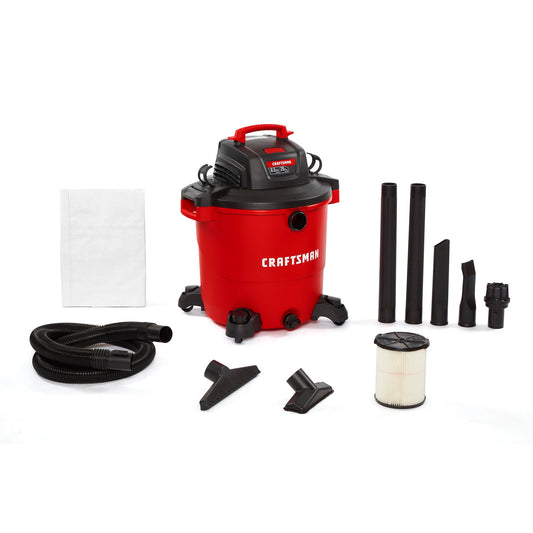 CRAFTSMAN CMXEVBE17596 20 Gallon 6.5 Peak HP Wet Dry Vac, Heavy-Duty Shop Vacuum Wet and Dry with Filter, Dust Bag, Hose and Attachments for Shop, Garage, Jobsite Cleaning