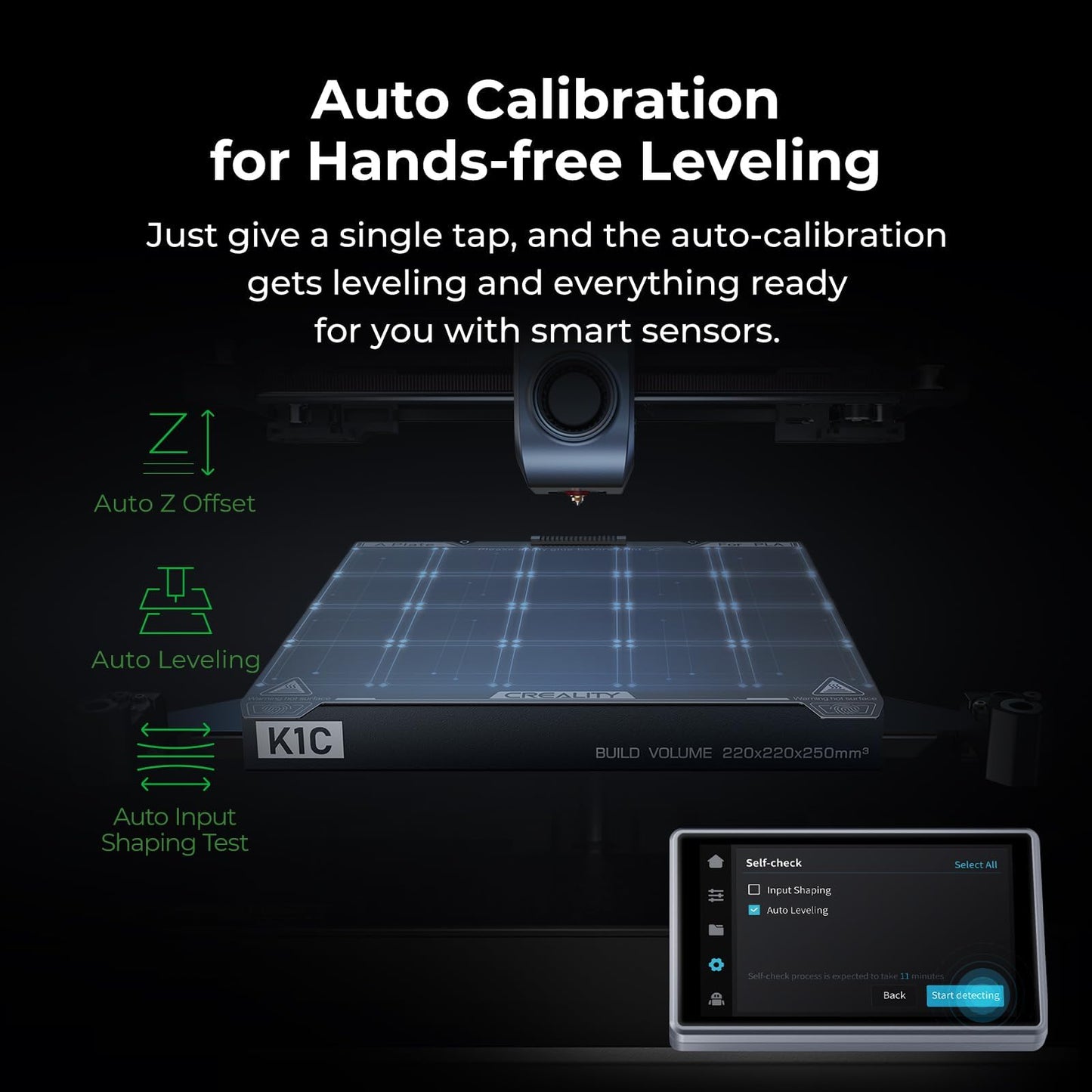 Creality K1C 3D Printer, 600mm/s High-Speed Auto Leveling Clog-Free Robust Direct Extruder K1 SE Upgraded 3D Printer with AI Camera 300°C Printing Silent Mode Support Carbon Fiber Filaments