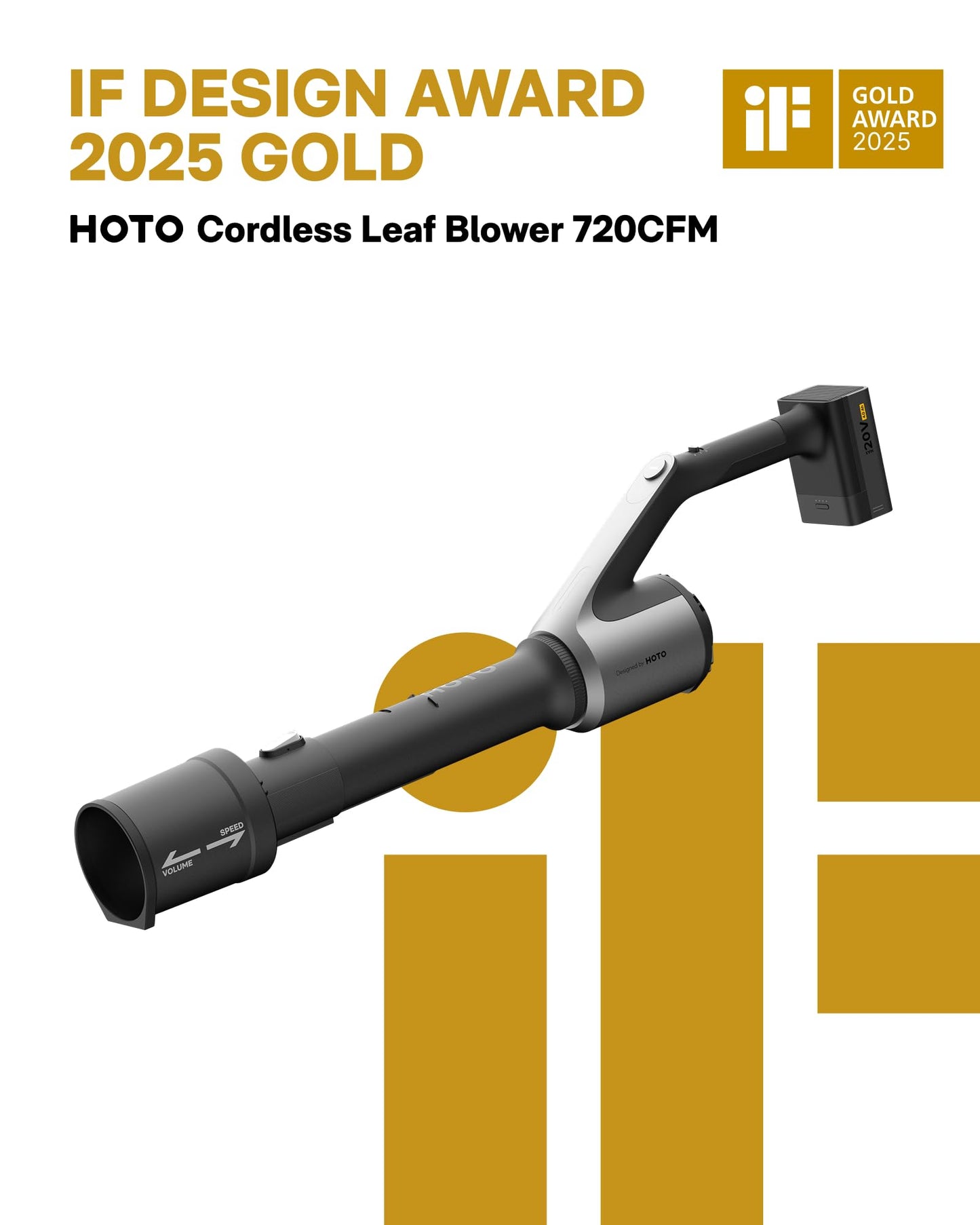 HOTO Cordless Leaf Blower, MAX 720CFM 120MPH, Electric Leaf Blower with Battery, USB-C Fast Charging, Handheld Mini Blower for Lawn Care, Snow, Yard, Leaves, Dust