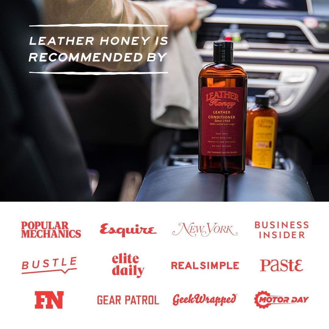 Leather Honey Leather Cleaner Spray: UV Protectant, Non-Toxic & Made in the USA Since 1968. Cleans & Protects Leather, Faux & Vinyl - Couches, Car Seats, Purses, Shoes, Bags & Tack. Safe for Any Color
