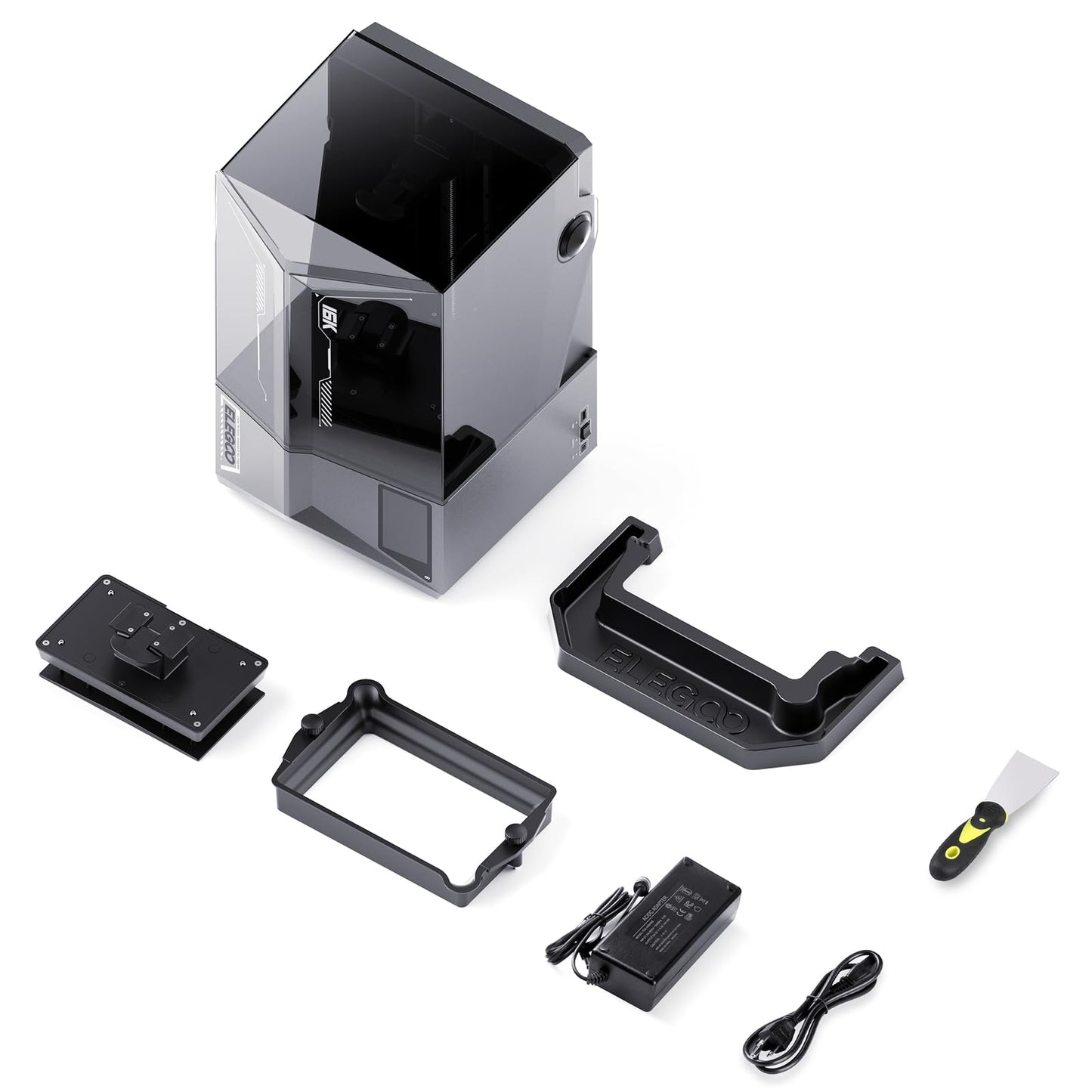 ELEGOO Saturn 4 Ultra 16K Resin 3D Printer with 10" 16K Mono LCD and Flip-up Lid, Smart Tank Heating at 30 °C, 150mm/h High Speed Printing, Large Printing Size of 8.33x4.66x8.66 Inches