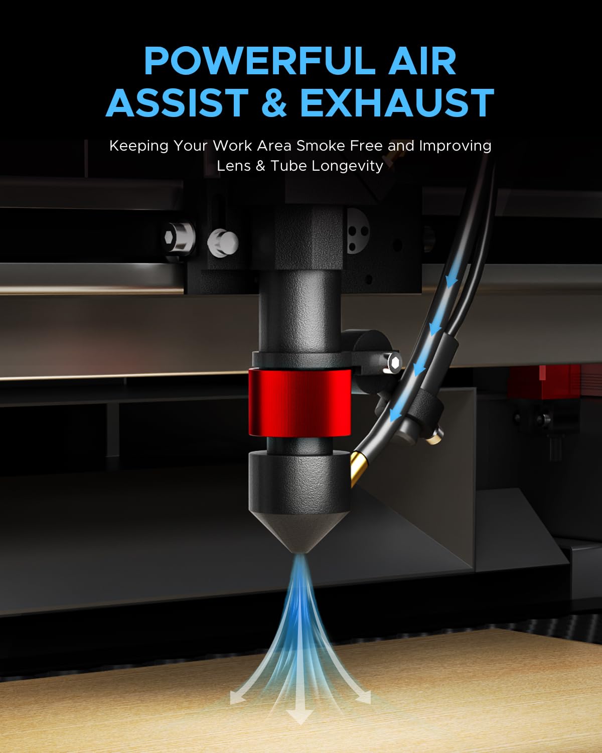 OMTech K40+ 45W CO2 Laser Engraver, 12"x8" Desktop Laser Cutter & Engraving Machine for Home Use, LaserGRBL LightBurn Compatible, Adjustable Laser Head Air Assist for Wood Glass More