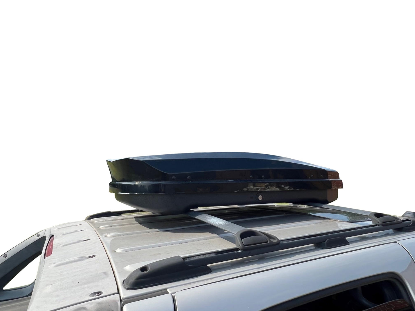 Black Horse Rooftop Cargo Carrier ABS + PMMA Hard Shell, 12 Cubic Feet Waterproof Car Roof Cargo Carrier Box w/Dual Side Opening, Security Key, 165lbs Capacity, for 29" to 80" Wide Crossbar Rack