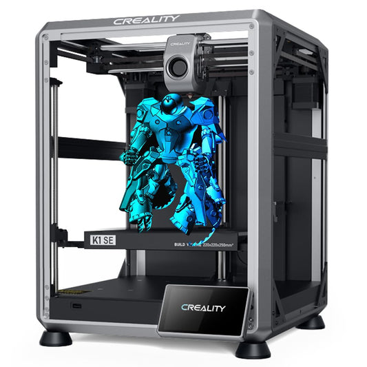 Creality K1 SE 3D Printer, with 600 mm/s Printing Speed CoreXY Auto Leveling and Z-Offset, 300℃ Dual-Gear Direct Extruder Full Metal Die Cast Upgraded K1, Printing Size 8.66x8.66x9.84 inch