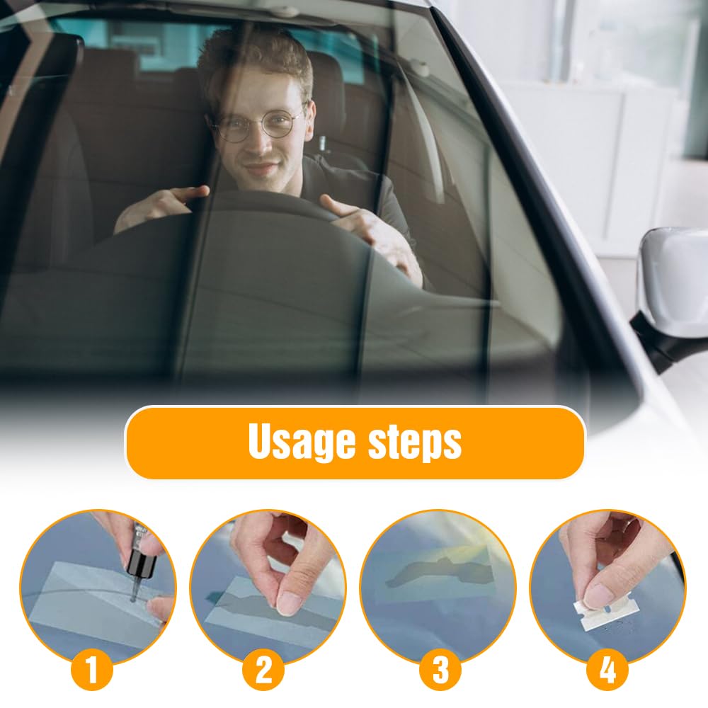 JUDUNA Upgrade Windshield Crack Repair Kit, Cracks Gone Glass Repair Kit Car Windshield Crack Repair Fluid, Car Glass Repair Glue Scratch Chip Cracks Repair Kit Automotive Windscreen Tool (1PC)