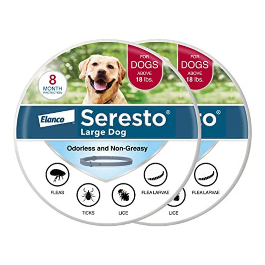 Seresto Large Dog Vet-Recommended Flea & Tick Treatment & Prevention Collar for Dogs Over 18 lbs. | 2-Pack