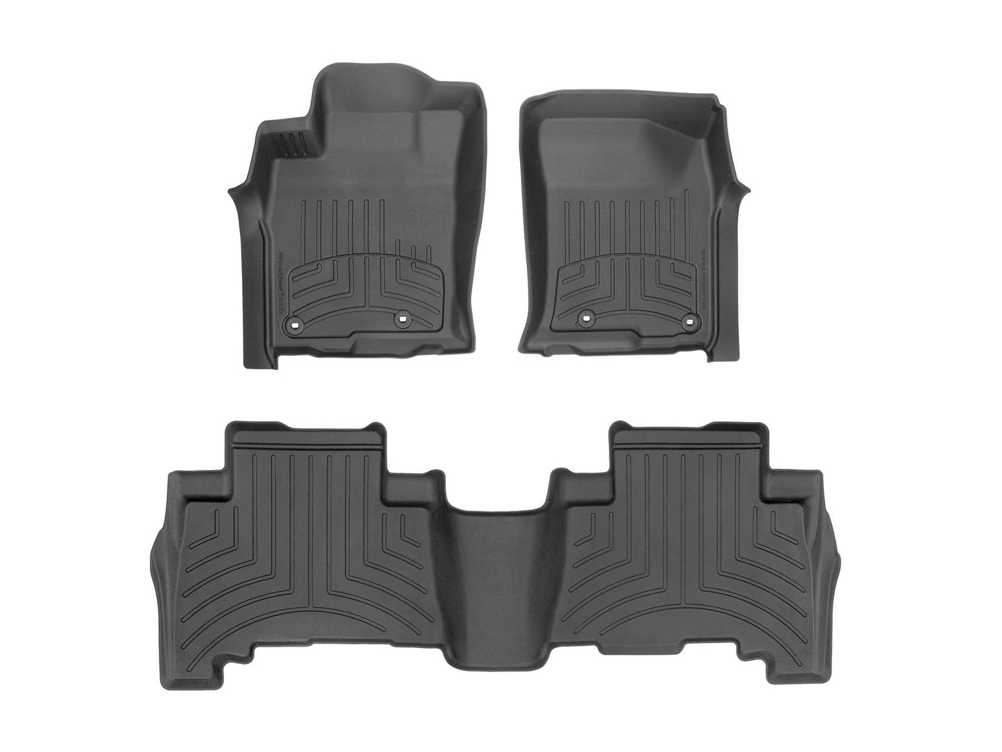 WeatherTech FloorLiner HP Custom Fit Floor Mats for GX, 4Runner - 1st & 2nd Row (444931IM-442862IM), Black