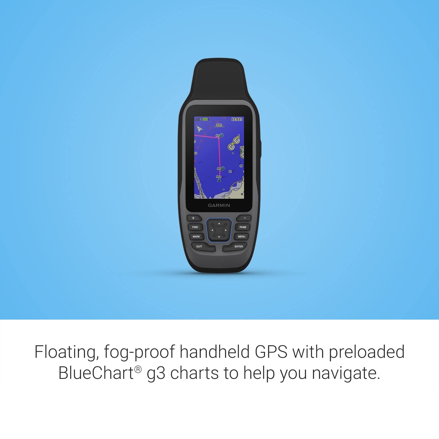 Garmin GPSMAP 79sc, Marine GPS Handheld Preloaded with BlueChart g3 Coastal Charts, Rugged Design and Floats in Water