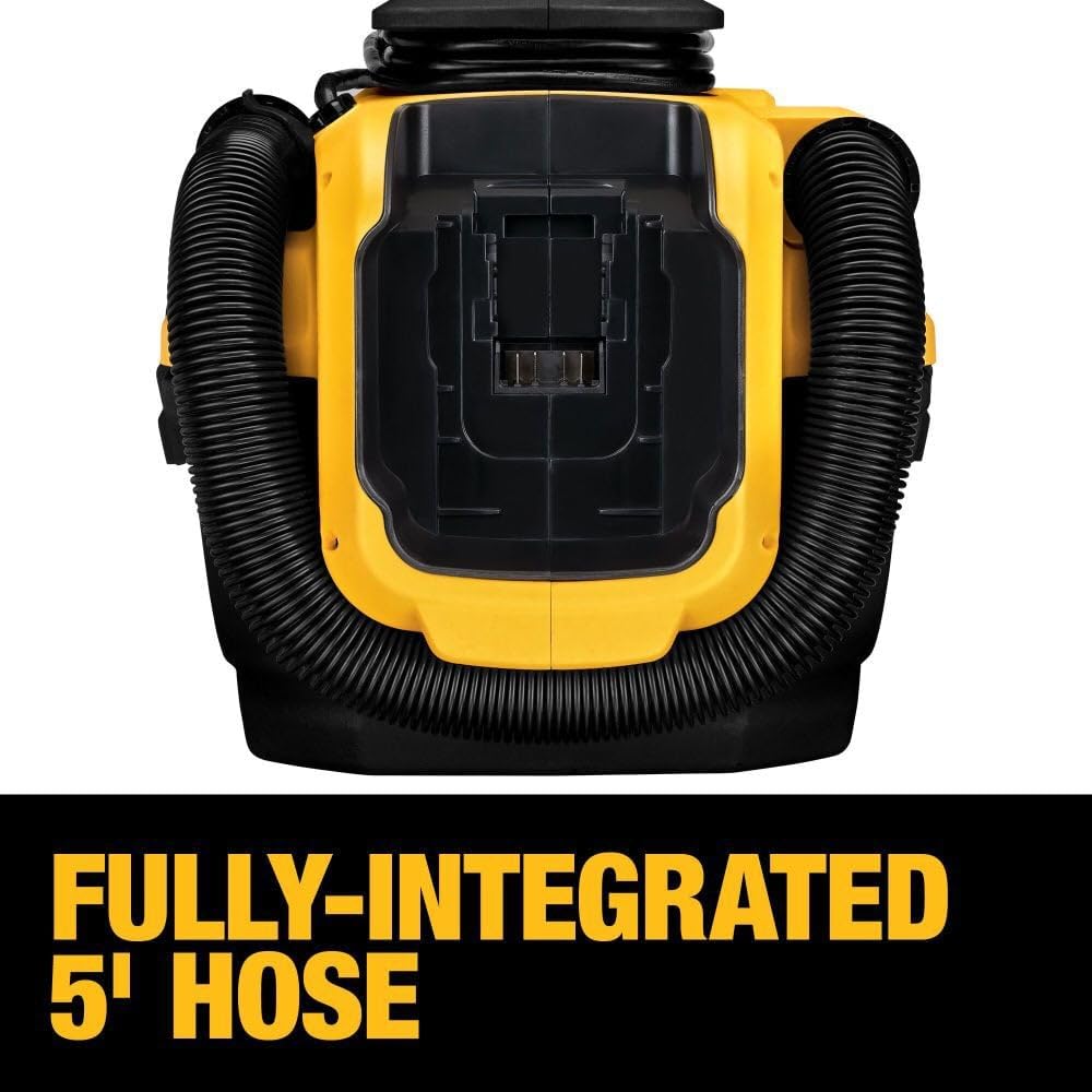 DEWALT Shop Vacuum Wet and Dry, Cordless and Corded Wet Dry Vacuum Cleaner Shop Vac 20V MAX, Portable Shopvac, Tool Only (DCV581H)