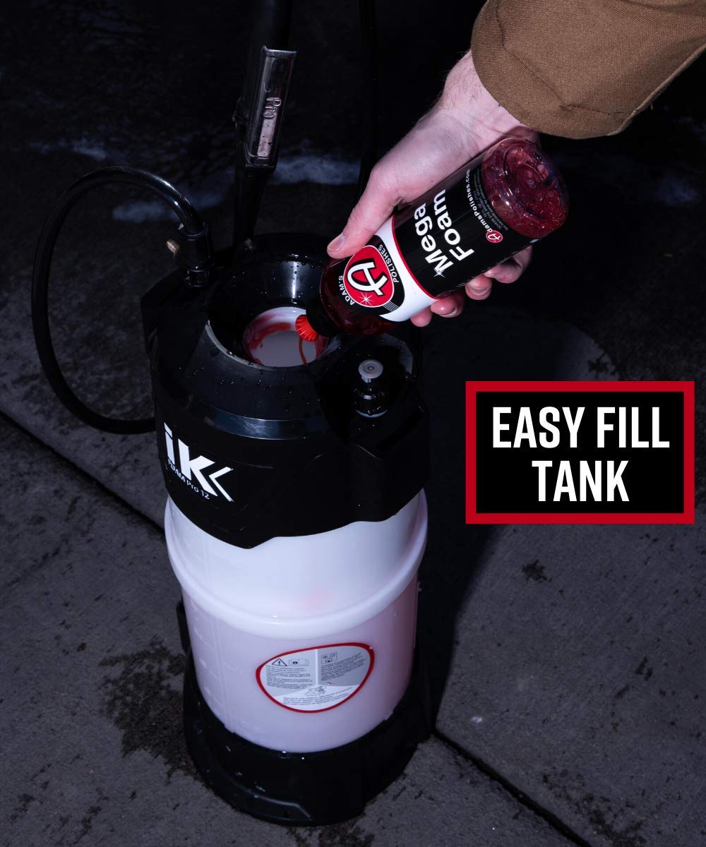 Adam's Polishes IK Foaming Pump Sprayer (6 Liters) - Pressure Foam Sprayer Cleaning Kit Car Wash Detailing | Fill with Car Wash Soap Wheel & Tire Cleaner Rim | Water Sprayer Lawn Garden Weeds
