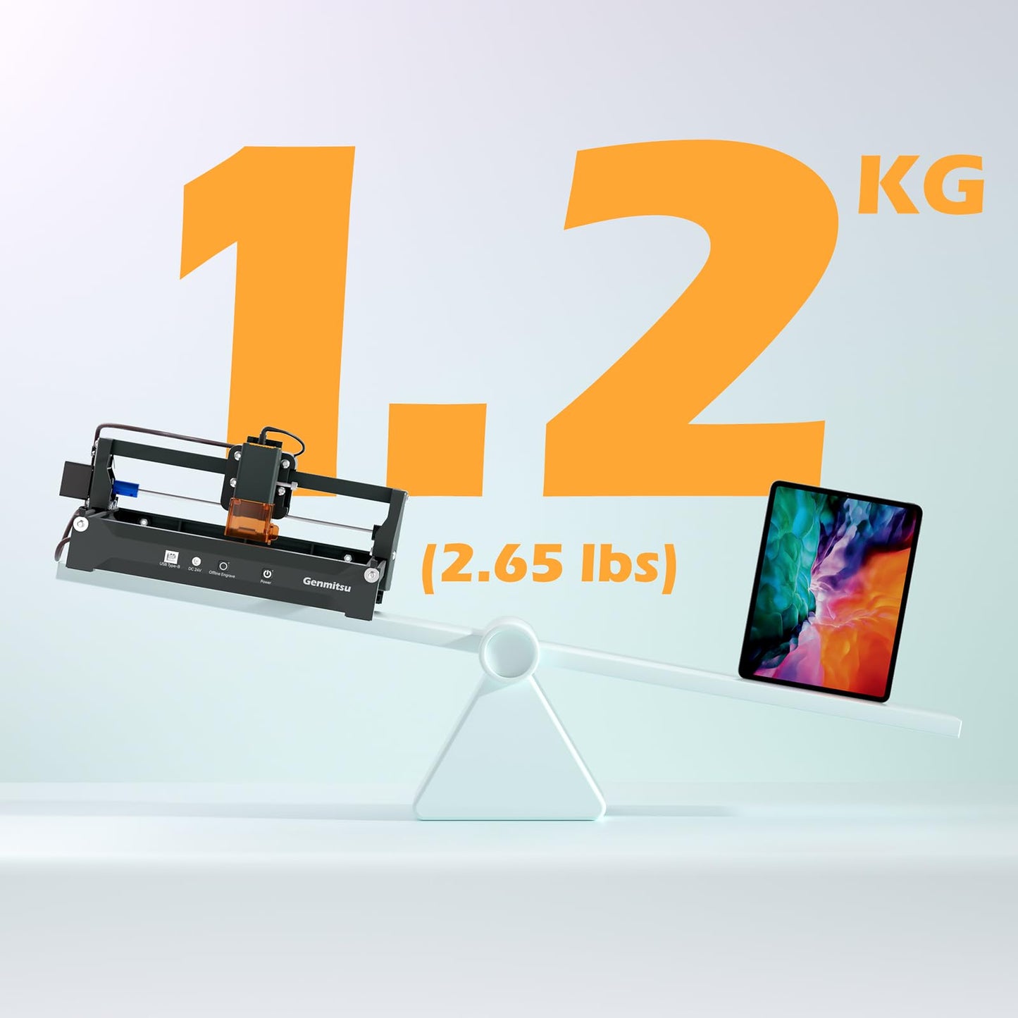 Genmitsu Laser Engraver Machine Kortek 10W ±0.01mm High Precision, 200x150mm, Portable CNC Laser Cutter for DIY Wood, Opaque Acrylic, Leather, Glass, Ceramic, Metal, Fiber