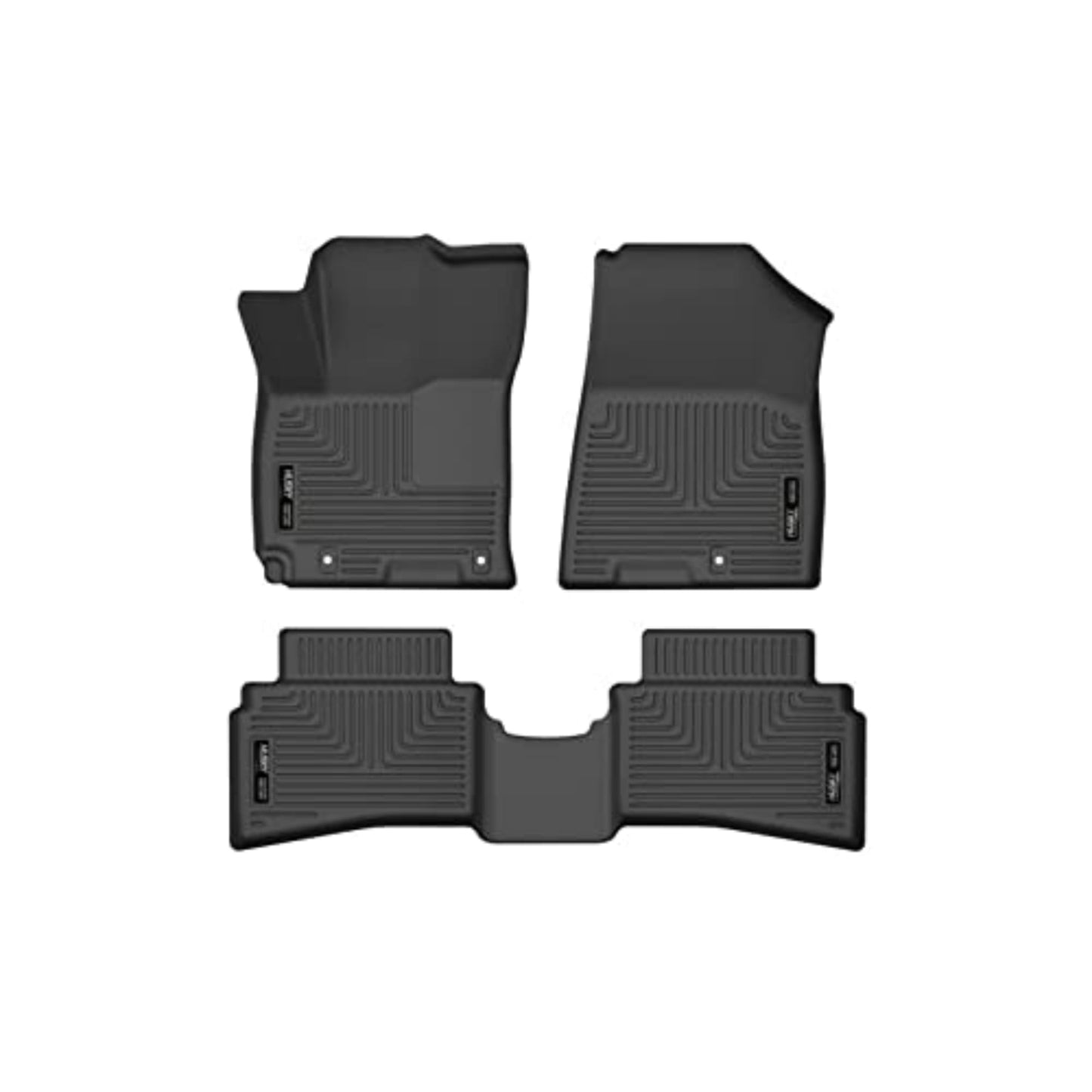 Husky Liners Weatherbeater Floor Mats | Fits 2020-2025 Hyundai Venue | Front & 2nd Row, 3-pc Black - 96691