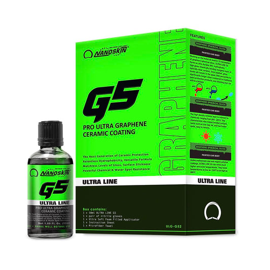 Nanoskin Ultra Line G5 Ultra Graphene Ceramic Coating – Durable Ceramic Paint Coating for Car Detailing | Apply After Car Wash, Clay Bar, Car Polisher | For Cars, Trucks, Boats, RV, Motorcycles & More