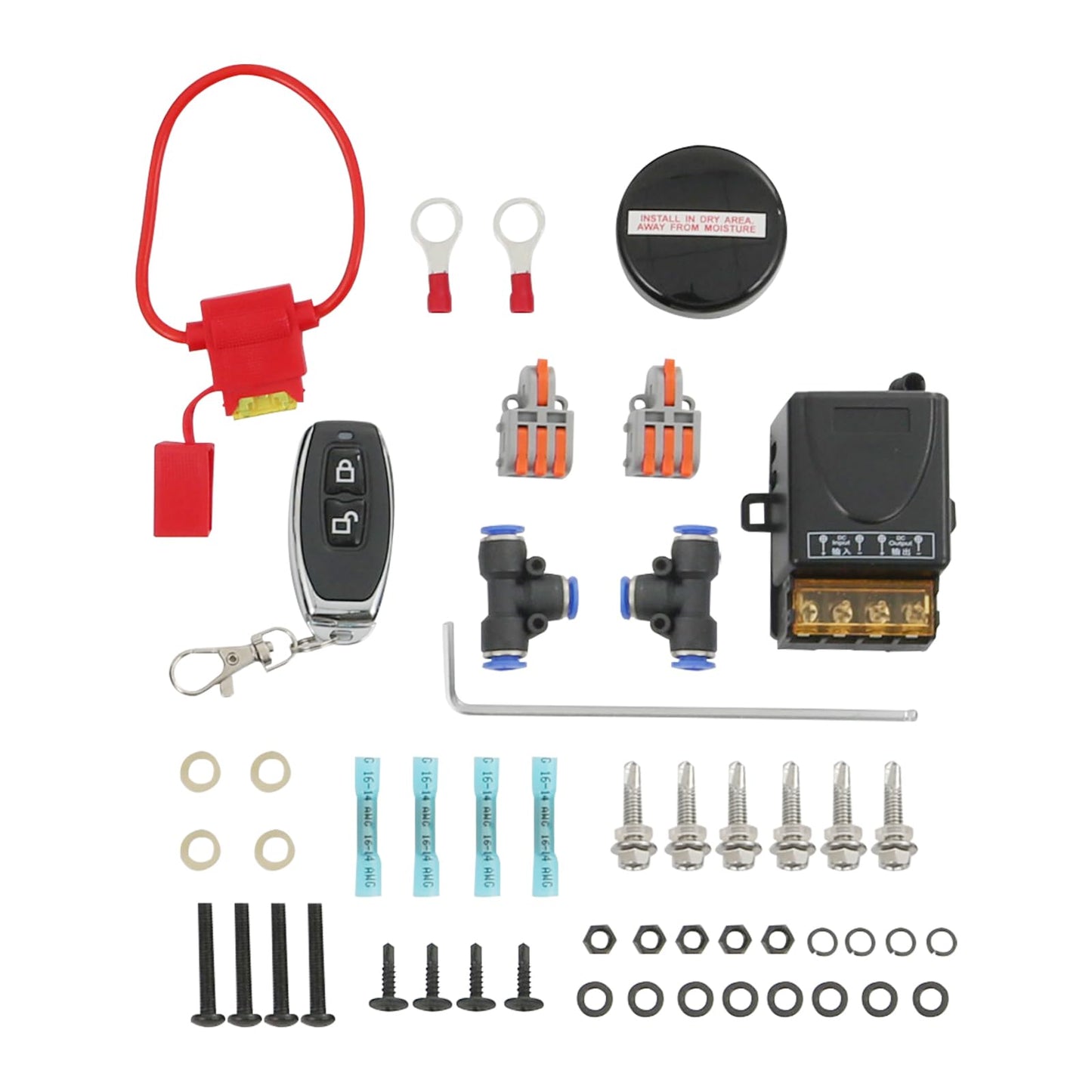 RUIANOMG On Board Air Compressor System Replacement For Trucks Vans, includes Air Spring Compressor, Gauge, Wiring harness, Line and Hardware Kit