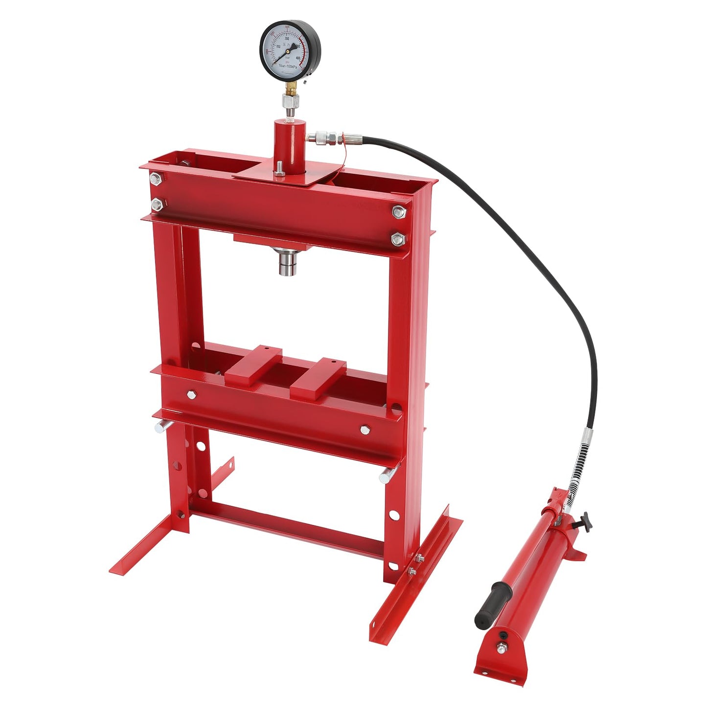 10T Hydraulic Benchtop Press, H-Frame Garage Floor Press, Hydraulic Benchtop Press with Pressure Gauge, Heavy Duty Adjustable Hydraulic Garage Press Machine for Mechanical Workshops, Garages