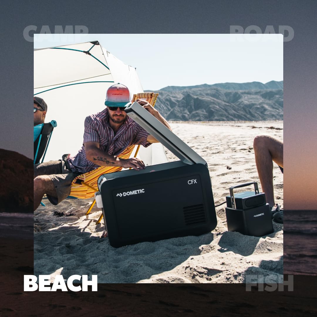 Dometic CFX3 100-Liter Portable Refrigerator and Freezer, Powered by AC/DC or Solar