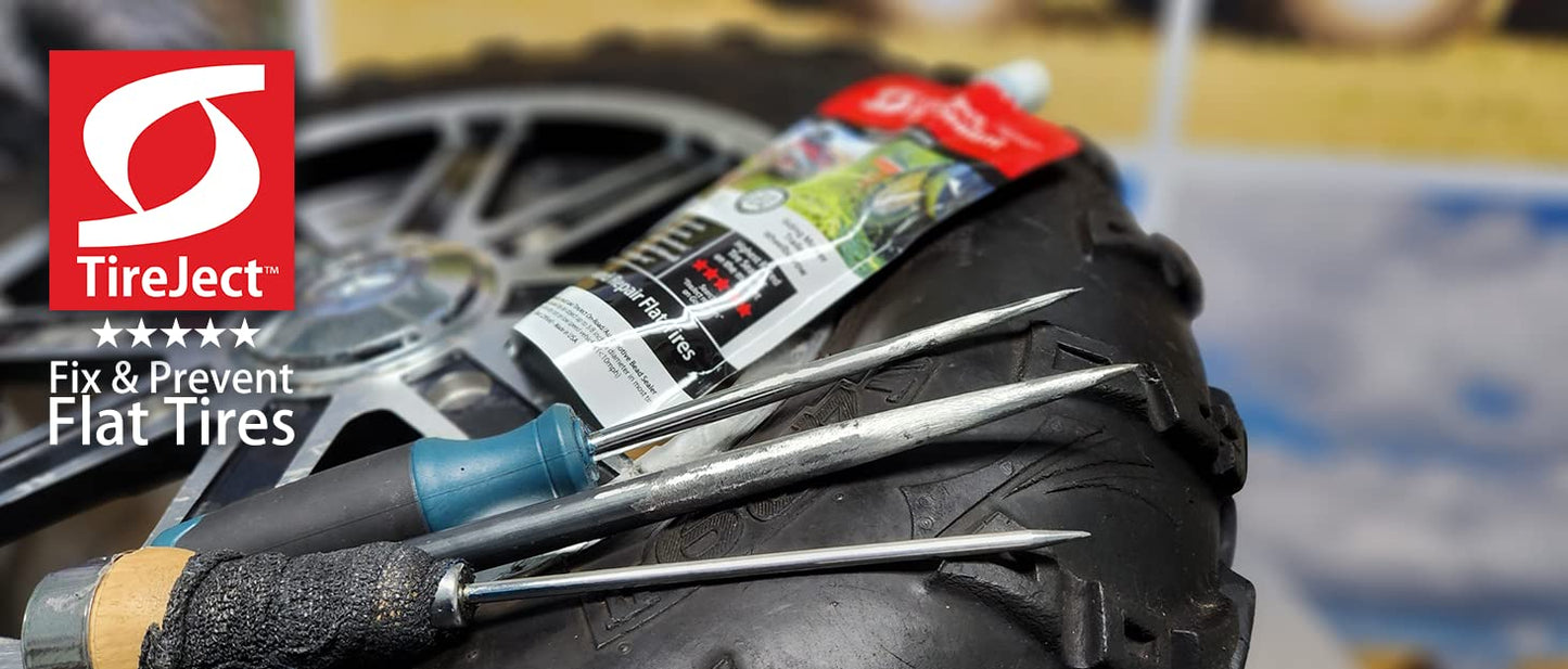 TireJect 5-in-1 Off-Road Tire Sealant - Gallon Kit to Repair and Prevent Flat Tires (applicate up to 16 ATV Tires, Large Tractors, Farm Equipment & More!)