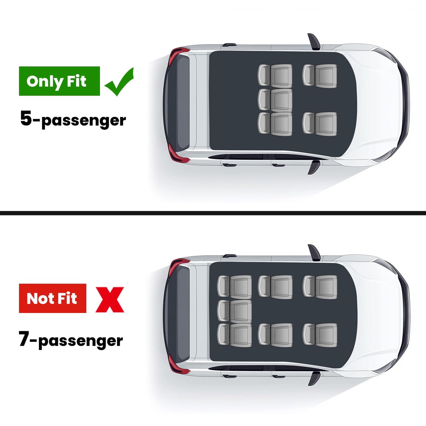 LASFIT Floor Mats&Trunk Mat Fit for BMW X5 2019-2024 2025 2026 40i/45e/50e/50i/M/M50i/M60i, All Weather TPE Custom Fit 1st&2nd Row Full Set Car Mats & Cargo Liner(Only for 5 Passengers), Black