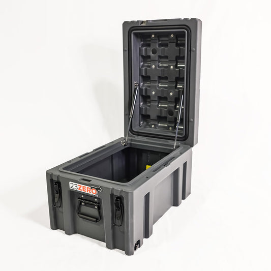 23ZERO Gray Overland Gear Box - Roof Rack Mountable, Portable, Lockable Storage Box for Camping or Recovery Gear (90 L)