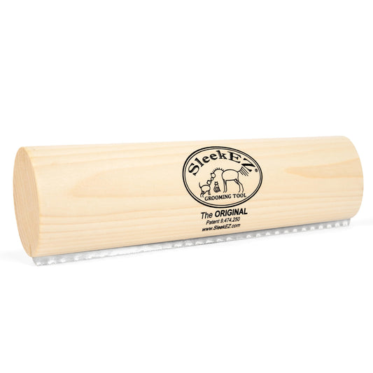 SleekEZ Deshedding Grooming Tool | Horse Brush for Horse Grooming Kit | Pet Hair Removal Tool | Curry Comb | Deshedding Brush | Shedding Comb | Works on All Hair Types | Made in USA | 1 pack | 10 inch