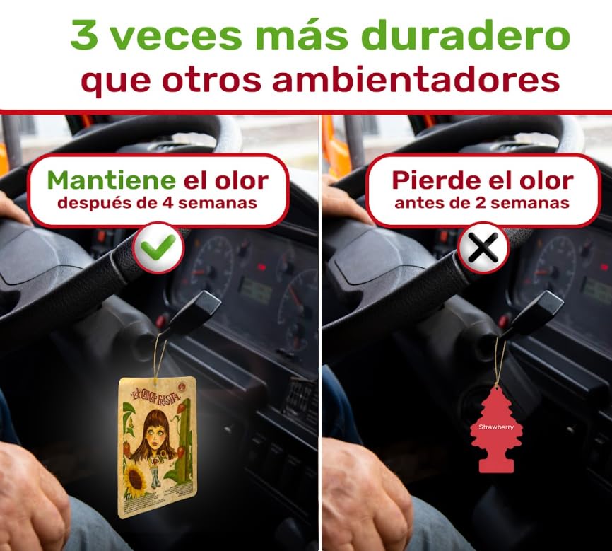 La Chica Fresita Air Freshener Original Plaque Long Lasting Scent 4" x 5" (Fresa, 100 Pack)