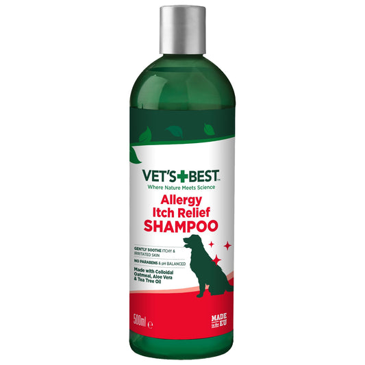 Vet's Best Allergy Relief Dog Shampoo – Oatmeal and Aloe Formula for Itchy Skin and Seasonal Allergies – Soothing Anti-Itch Shampoo for Dogs with Dry, Sensitive Skin – 16 oz