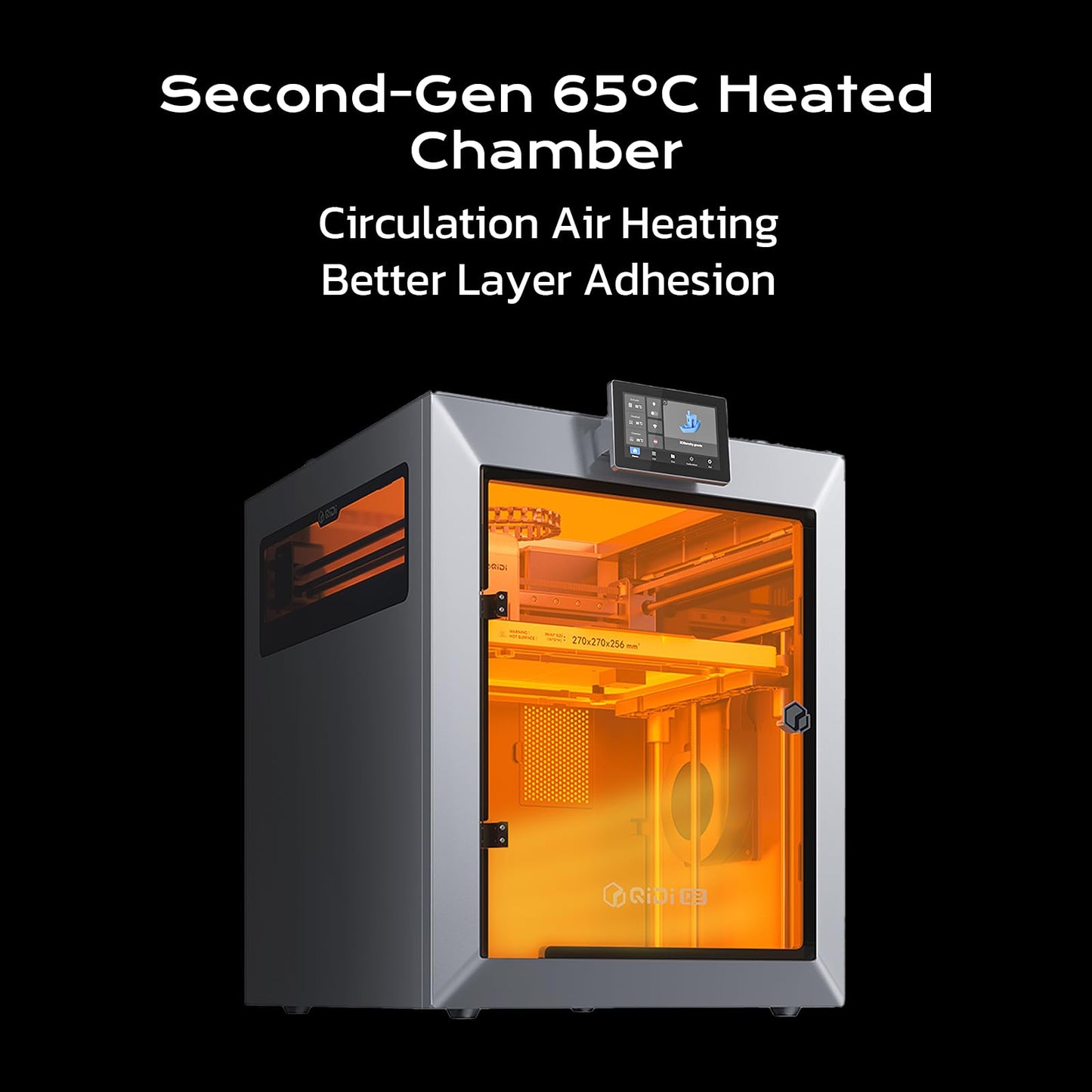 QIDI Q2 3D Printer 2025 Upgrade, Enclosed FDM with 65℃ Heated Chamber, Ultra Air Filtration, 600mm/s High Speed, AI Camera, Full Auto Leveling, 270x270x256mm Build Volume, from Beginner to Expert