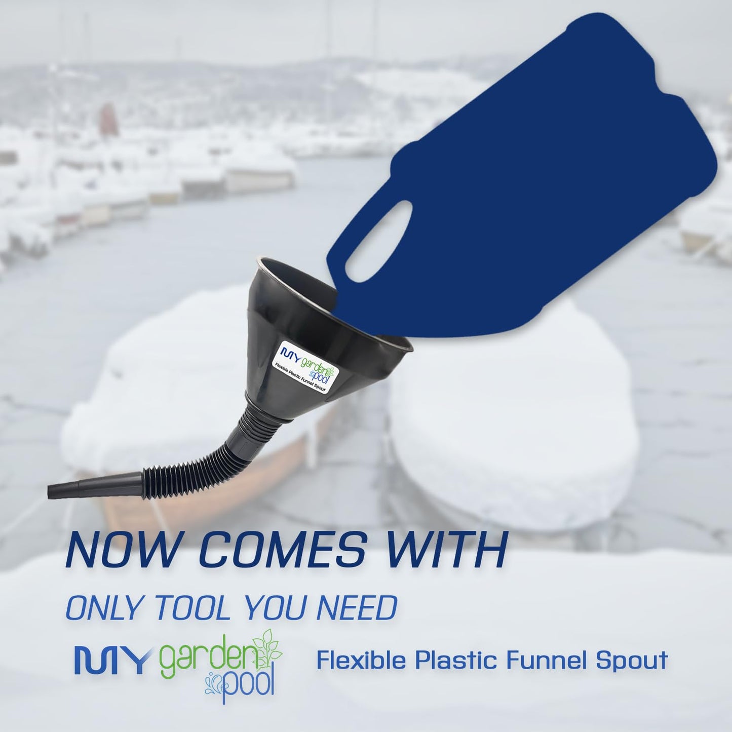 My Garden Pool Splash Purple -30 Weather Repel Windshield Washer Fluid Four Pack, 4 x 1 Gallon - Cold-Weather Defense Plastic Funnel Spout for Easy Pouring Hard-to-Reach Vehicles