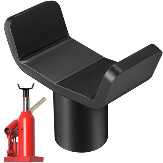 Hicarer Bottle Jack Adapter Lifting Saddle, Safe Steel Axle Saddle Adapter for 12t Bottle Jack for Accessories 3-4" Round or Square Axle Tube Fits 1.65" or Smaller Diameter Shaft Saddles(Black)