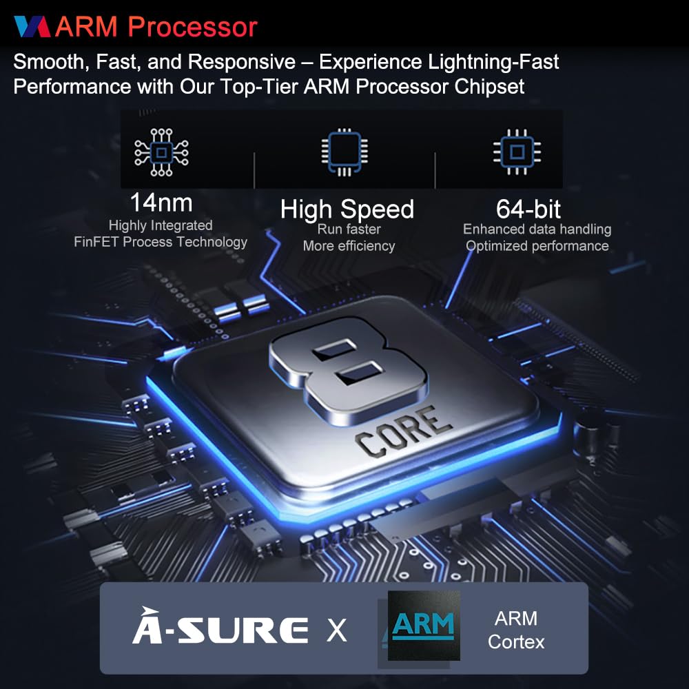 ASURE 13.1 inch Car Stereo Radio for Toyota Tundra 2014-2019 with Wireless Carplay,Android Auto,8Core 4G+64G Android GPS Navigation Unit,SWC,DSP,Bluetooth,HD Touchscreen,Backup Camera