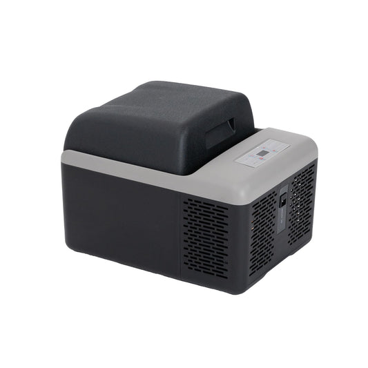 Alpicool C12PT Portable Car Freezer Cooler, 12 Volt Car Refrigerator, 12 Quart Fast Cooling, with 12/24V DC and 100-240V AC for Outdoor, Camping, RV, Truck (Black&Grey)