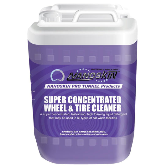 Nanoskin Super Concentrated Wheel & Tire Cleaner – 5 Gallons, 40:1 Dilution, High-Foaming Detergent for Car Wash Tunnels, Automatic Wash Systems, and Foam Cannons