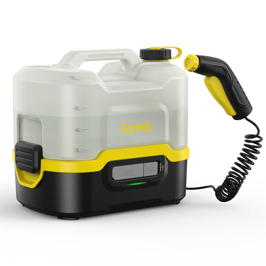 Fanttik NB8 Nano Portable Cordless Electric Sprayer w/2.1Gal Tank, Retractable Spray Head, 2600mAh Lithium Battery, IPX5, 72-98PSI, Portable Pressure Washer for Garden, Camping Shower and Pet Cleaning