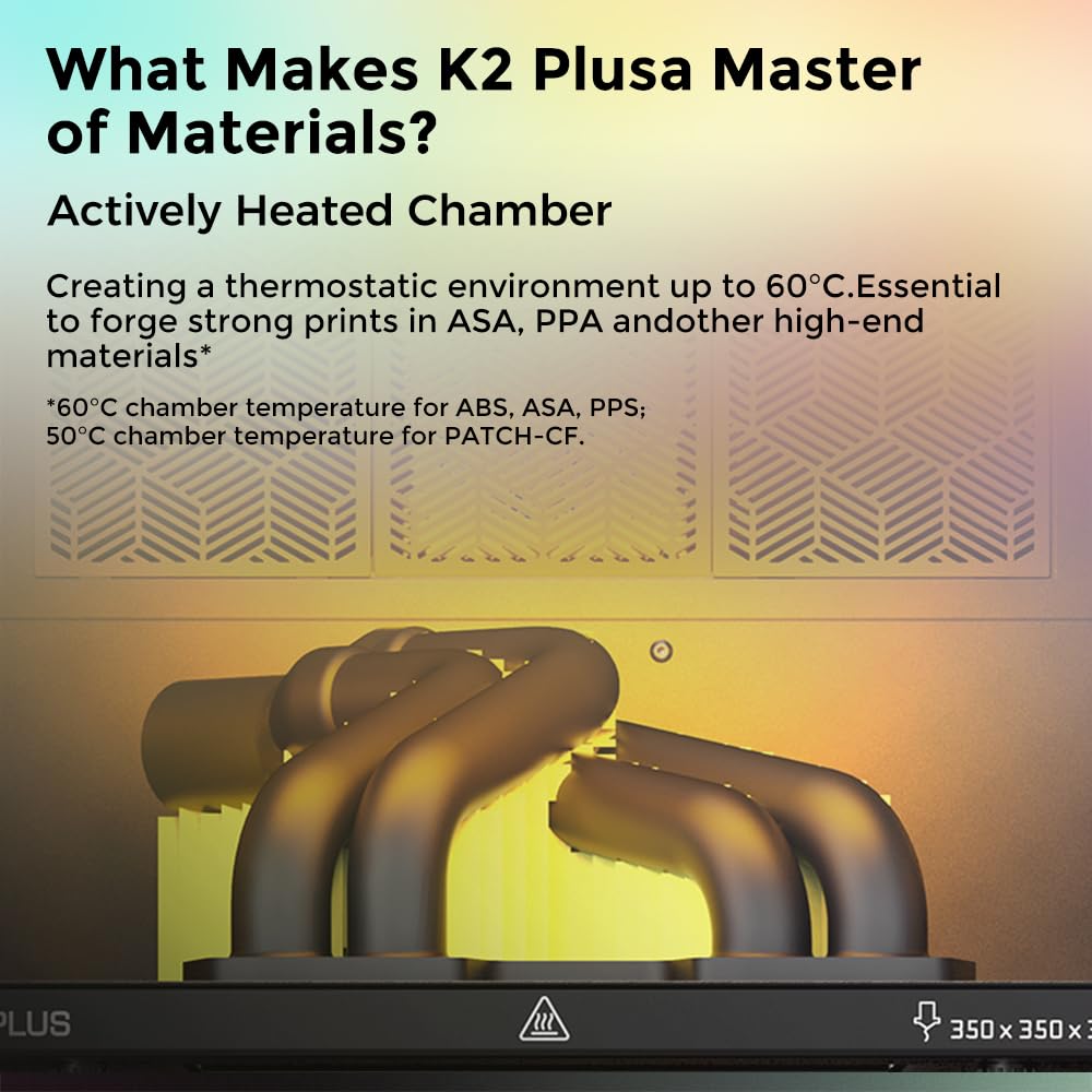 Creality K2 Plus Combo 3D Printer, Multi Color Printing with CFS, 600mm/s Print Speed, Step-servo Motor System 350℃ High-Temp Direct Drive Extruder Build Volume 13.78x13.78x13.78 inch