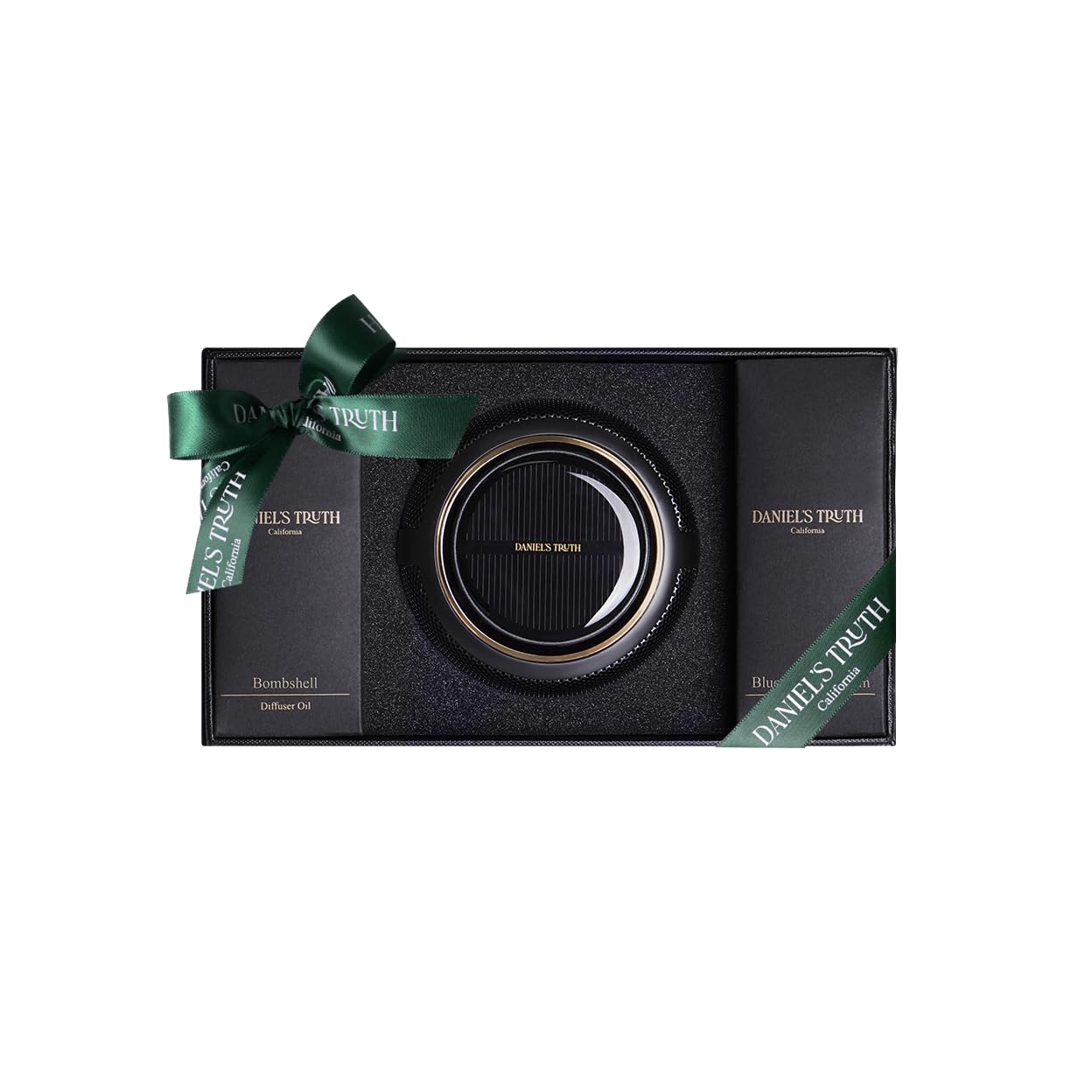 Daniel's Truth Solar-Powered Car Air Freshener Set, 2 x 15ml (0.5oz) Bottles – Bombshell & Magnolia Hill Scents, K-Beauty Designed, USA-Made Rotating Essential Oil Diffuser, 30ml (1oz) Total