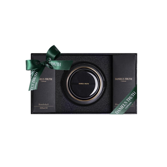 Daniel's Truth Solar-Powered Car Air Freshener Set, 2 x 15ml (0.5oz) Bottles – Bombshell & Magnolia Hill Scents, K-Beauty Designed, USA-Made Rotating Essential Oil Diffuser, 30ml (1oz) Total