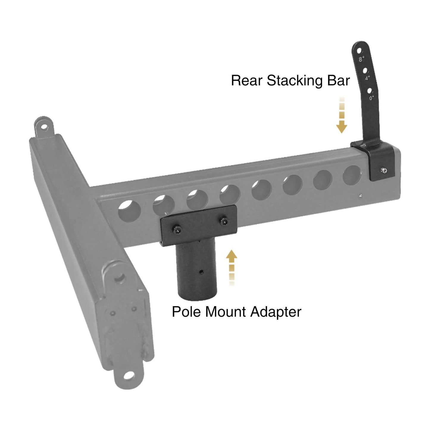 Sound Town ZETHUS Series Powered Line Array Speaker System with Four Dual 6.5-inch Line Array Speakers, One Flying Frame, Black (ZS-A26X4F)