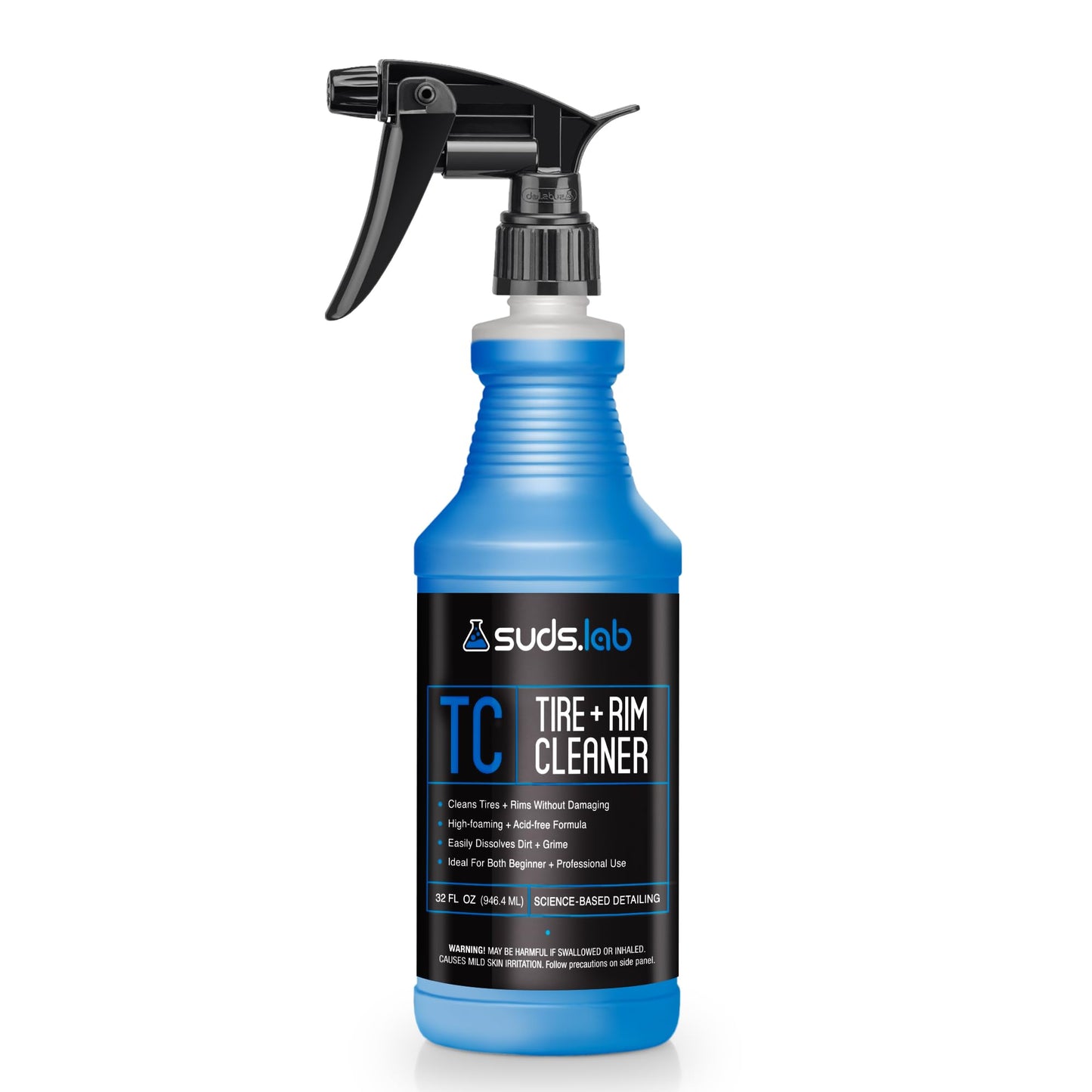 Suds Lab TC Tire and Rim Cleaner, Acid-Free Foaming Cleaning Solution, Safe for All Finishes, Home Car Detailing Wash