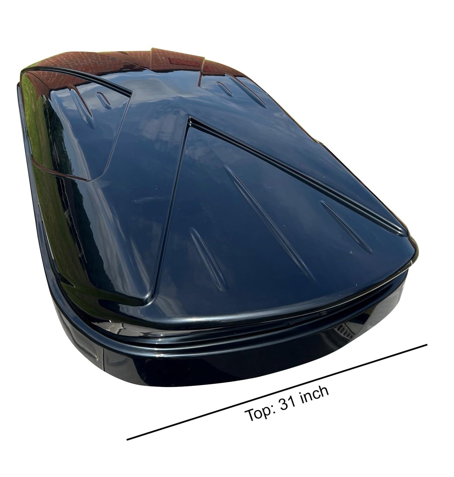 Black Horse Rooftop Cargo Carrier ABS + PMMA Hard Shell, 14 Cubic Feet Waterproof Car Roof Cargo Carrier Box w/Dual Side Opening, Security Key,165lbs Capacity,for 30" to 80" Wide Crossbar Rack