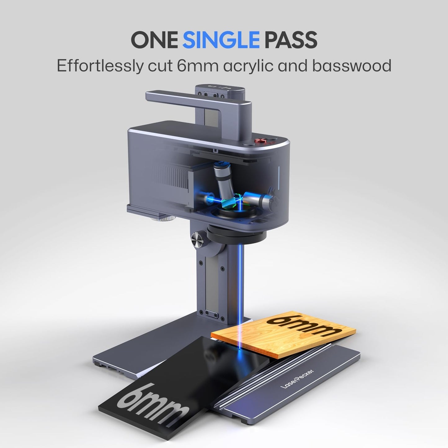 LaserPecker LP2 Plus (Basic) 10W Diode Laser Engraver, 4000mm/s Ultra-Fast Speed 4K Precision Portable Cutting & Engraving Machine for Wood, Leather, Acrylic, Coated Metal and etc.