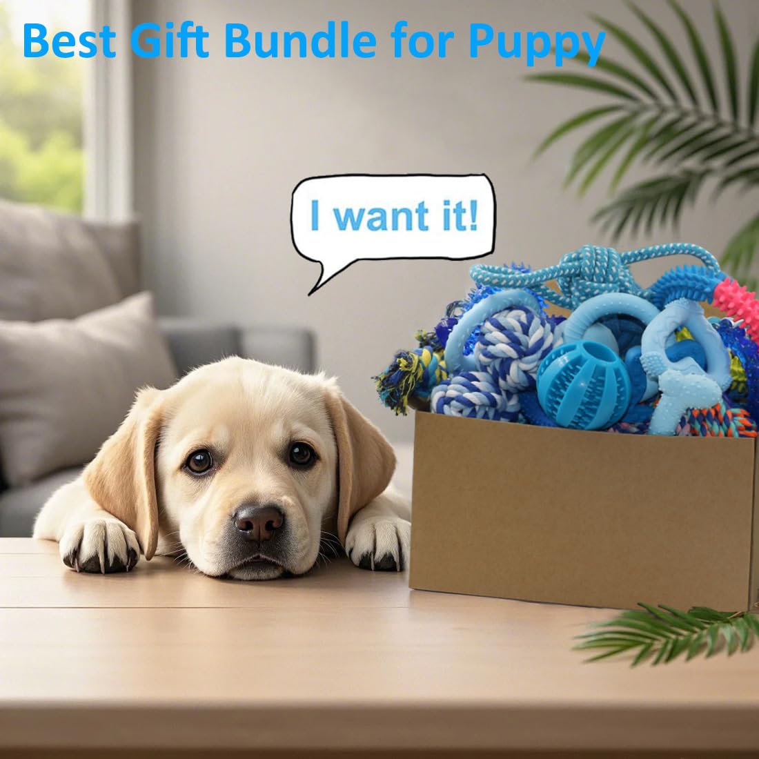 Beiker 20 Pack Puppy Chew Toys - Blue Dog Teething Toys for Puppies, Puppy Teething Rings and Ropes, Blue Rubber Toy Bundle for Small Dogs, Cute Interactive Dog Balls for Small Breed