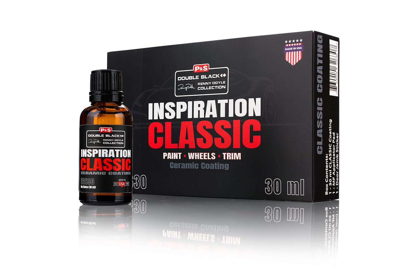 P&S Professional Detail Products - Inspiration Ceramic Coating - Creates an Impenetrable Hydrophobic Layer of Protection; Highly Durable; Resistant to Chemical & UV Damage (30 milliliters)