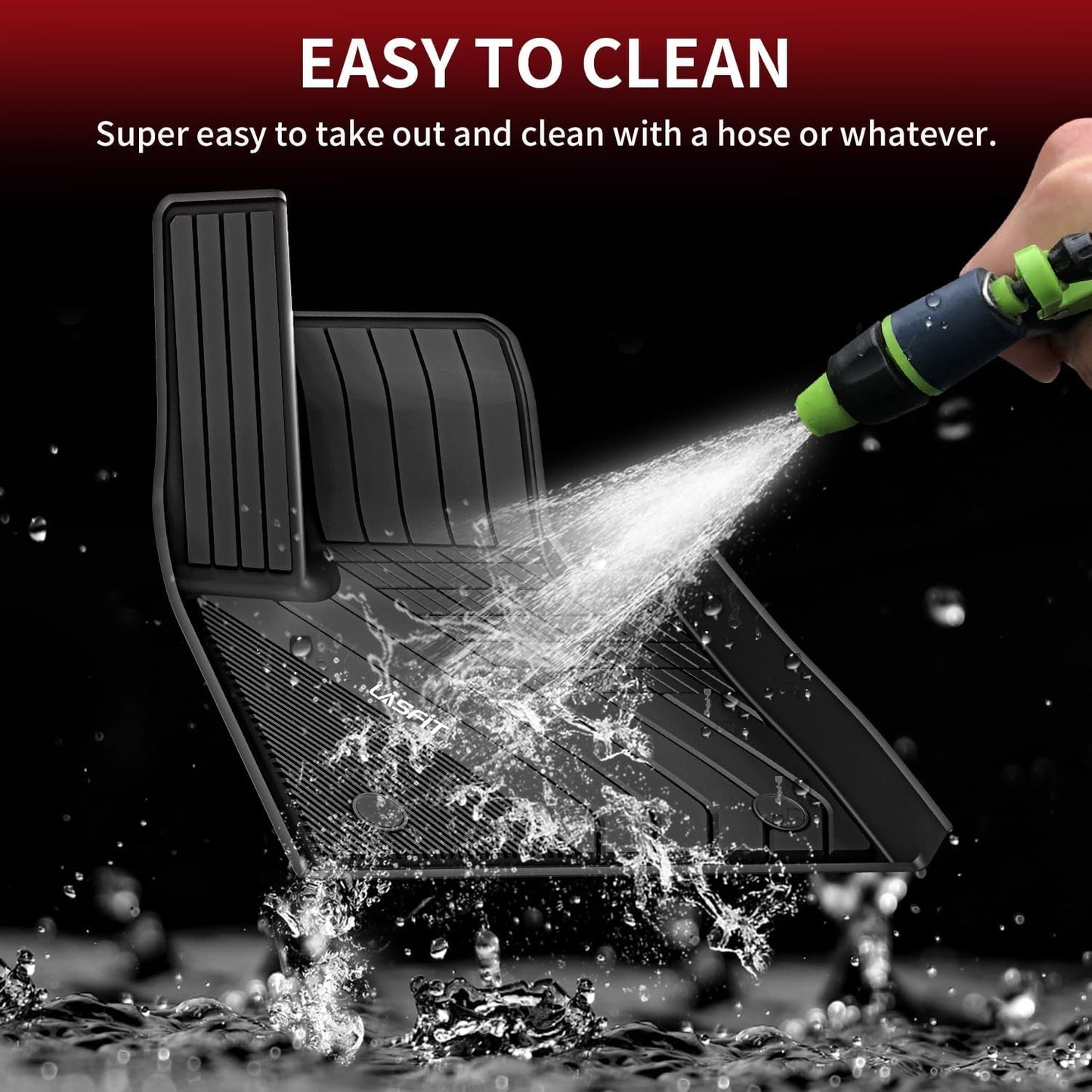 LASFIT Floor Mats&Trunk Mat Fit for BMW X5 2019-2024 2025 2026 40i/45e/50e/50i/M/M50i/M60i, All Weather TPE Custom Fit 1st&2nd Row Full Set Car Mats & Cargo Liner(Only for 5 Passengers), Black