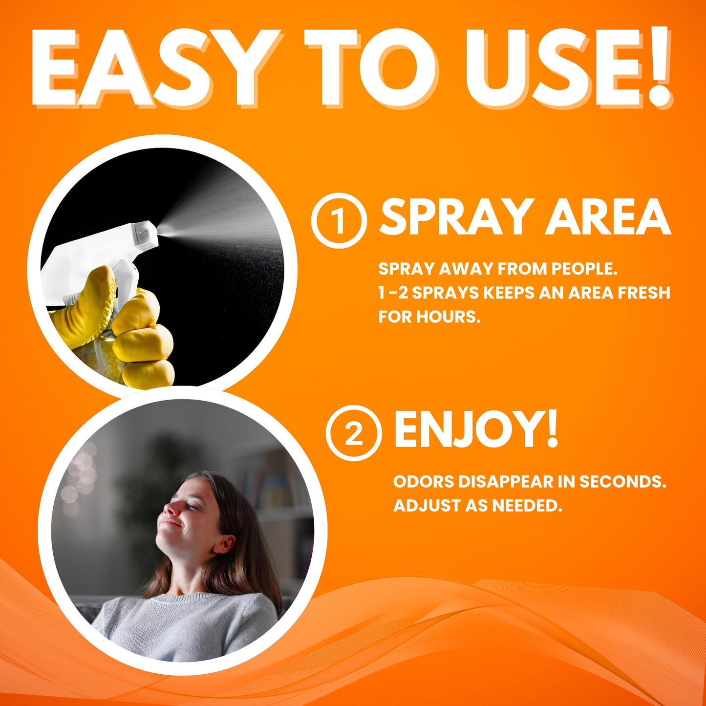 Neutron Industries NI-712 Fresh Orange Odor Eliminator Spray (4 bottles) – Powerful, Long-Lasting Odor Neutralizer – Instant Air Freshener for Home, Car & More – Pint-Sized (16 oz)