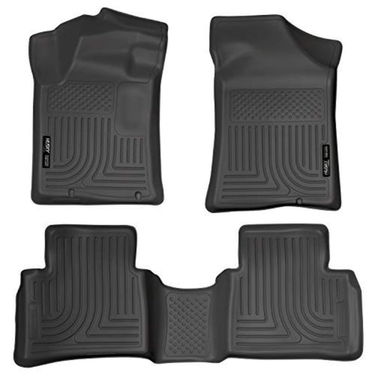 Husky Liners Weatherbeater Floor Mats | Fits 2013-2018 Nissan Altima | Front & 2nd Row, 3-pc Black - 99641