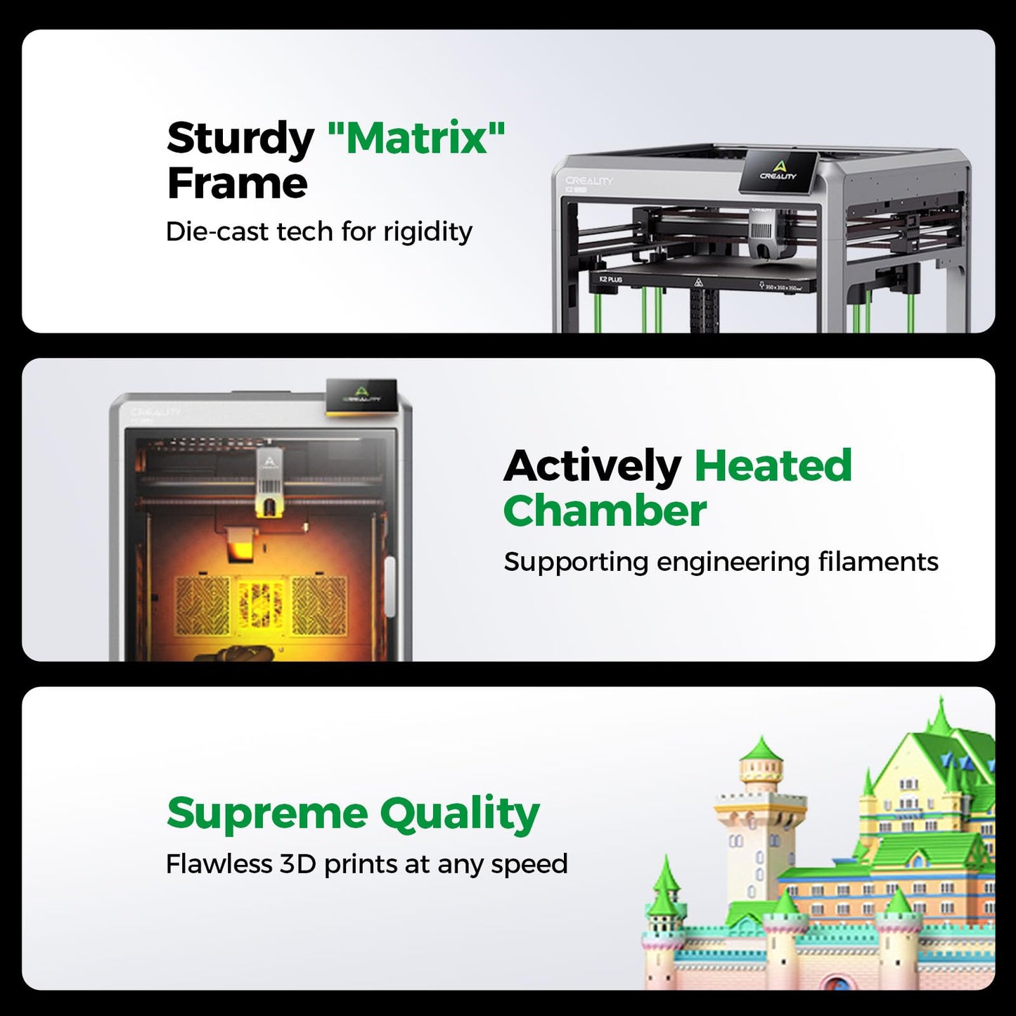 Creality K2 Plus Combo 3D Printer, Multicolor 3D Printer Machine with CFS, Dual Camera, 600mm/s Printing Speed, Next-Gen Direct Drive Extruder, 350mm*350mm*350mm Printing Volume