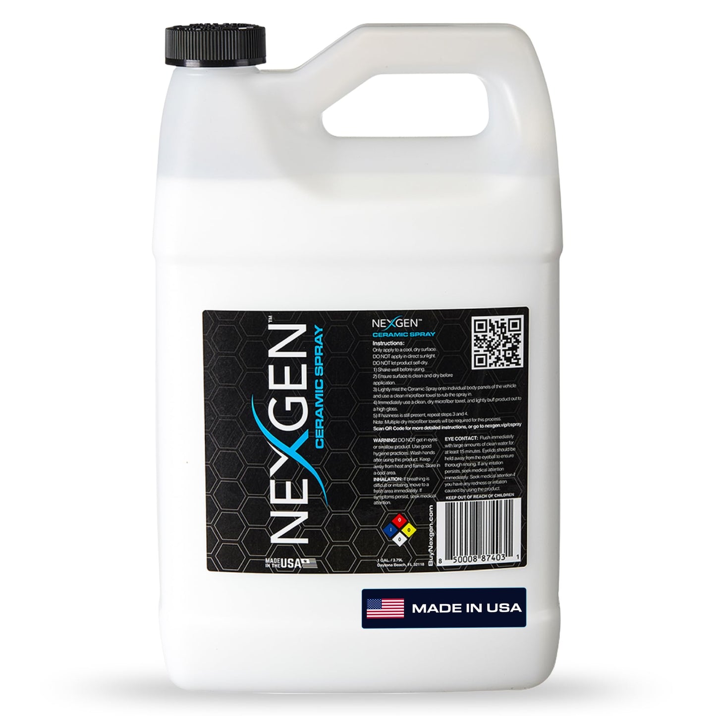 Nexgen Ceramic Spray Silicon Dioxide — Easy to Apply, Ceramic Coating Spray for Cars — Professional-Grade Protective Sealant Polish for Cars, RVs, Motorcycles, Boats, and ATVs — 1 Gallon Jug