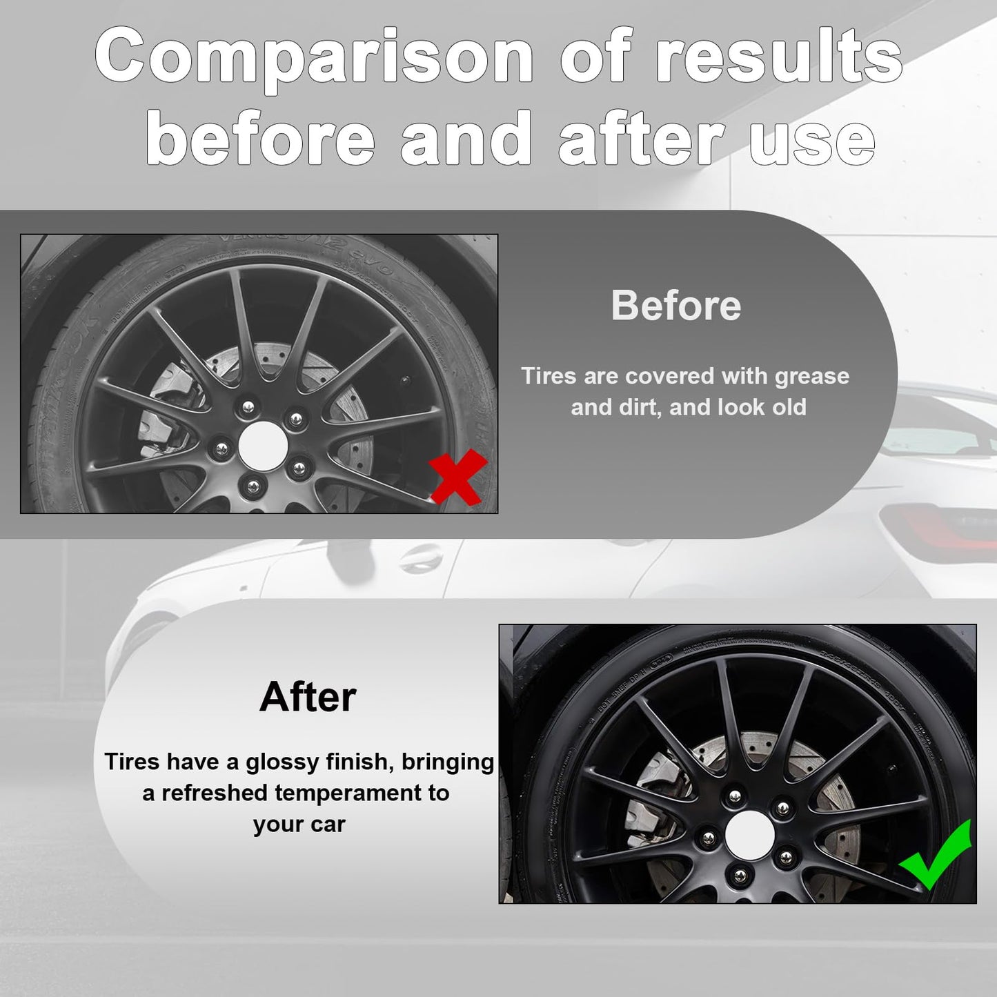 Wevdn 2PCS Tire Shine Applicator, Durable & Reusable Hex Grip Tire Dressing Sponge Foam Detailing Pad, Washable Round Shape Wheel Tire Shine Car Cleaning Sponge, Car Accessories (Black-Small)