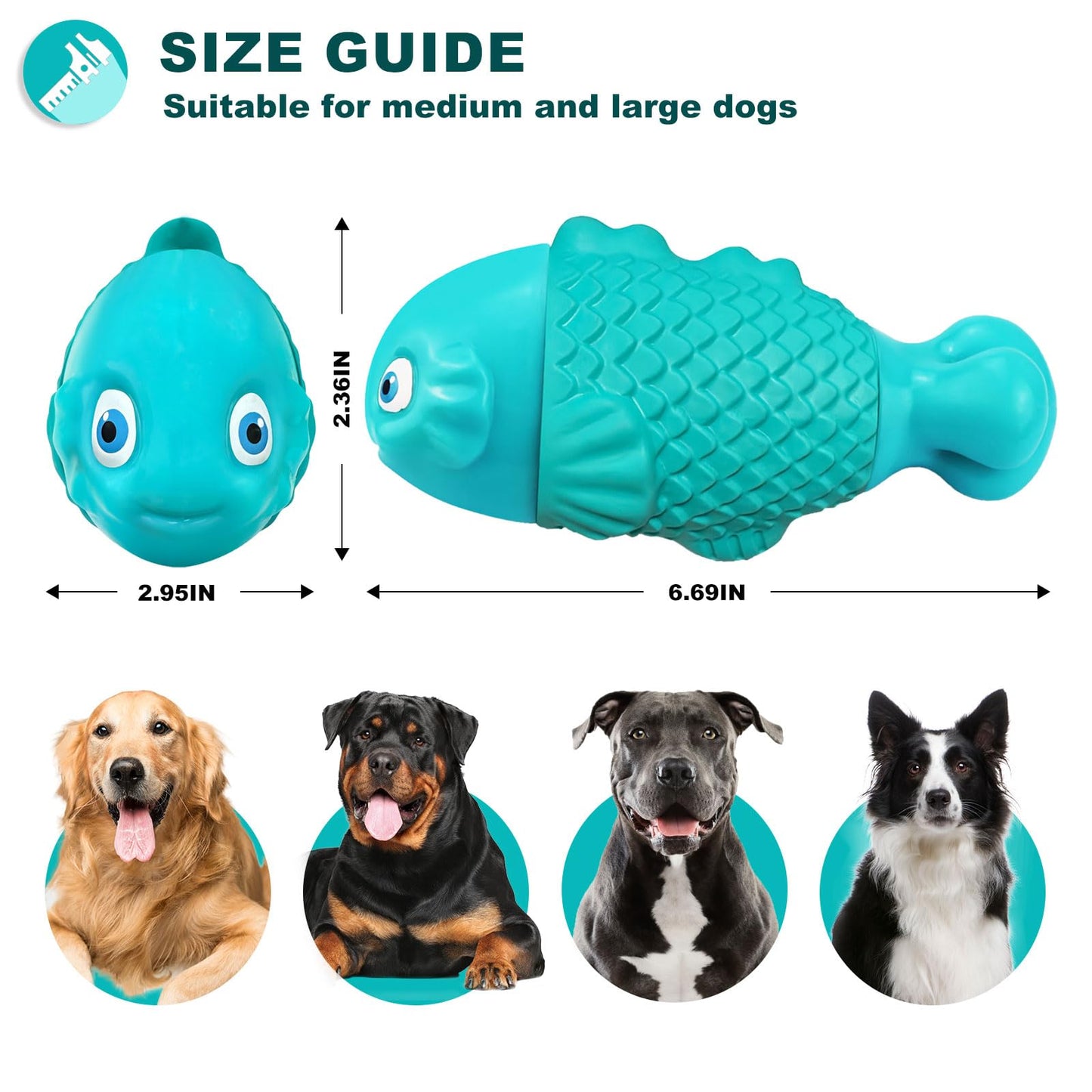 BoYoYo Dog Products Chew Toys, Squeaky Indestructible Dog Toys for Aggressive Chewers, Pet Supplies, Super Chewer, Heavy Duty