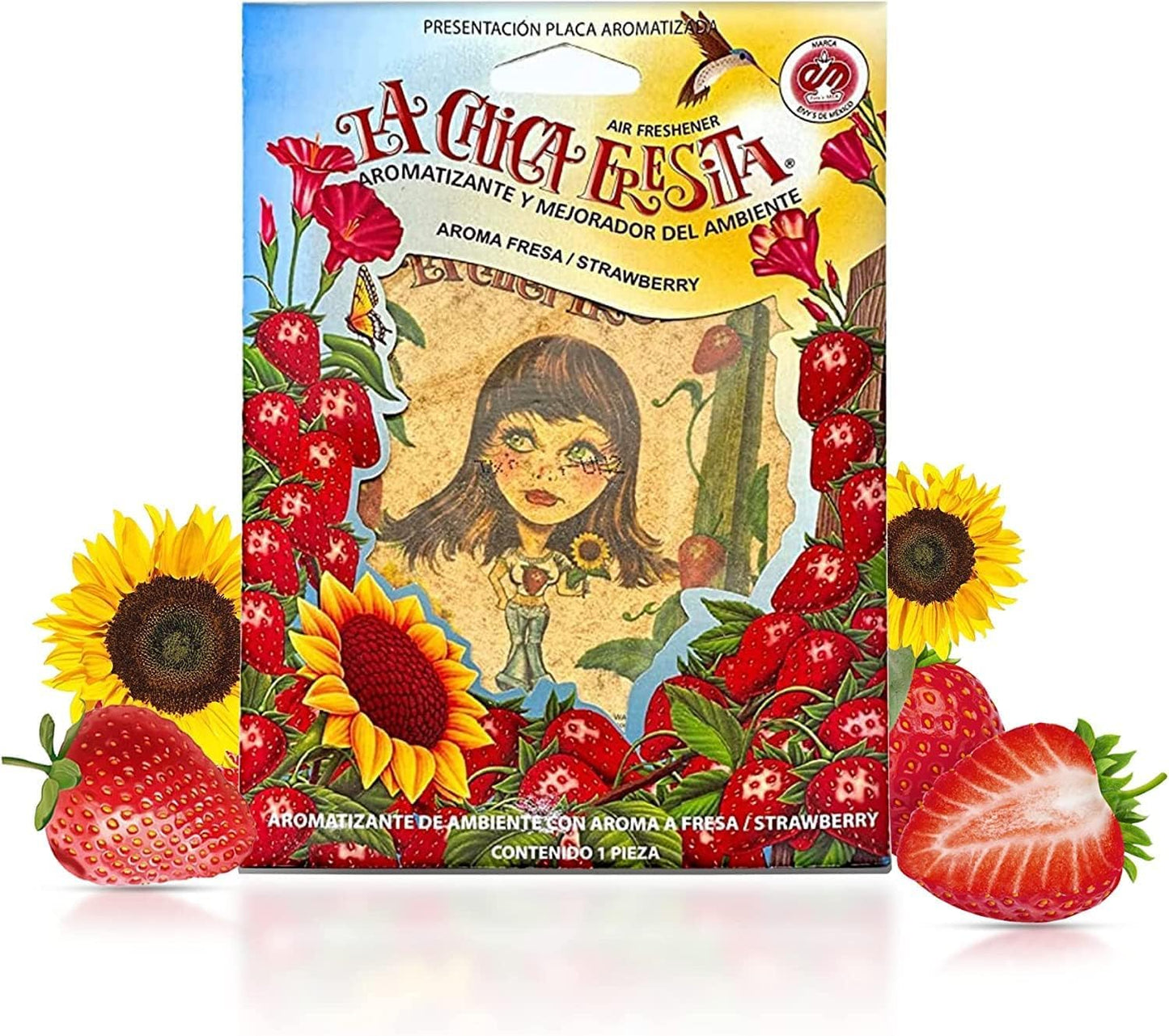 100 pcs Strawberry La Chica Fresita air Fresheners Aromatizante Fresa